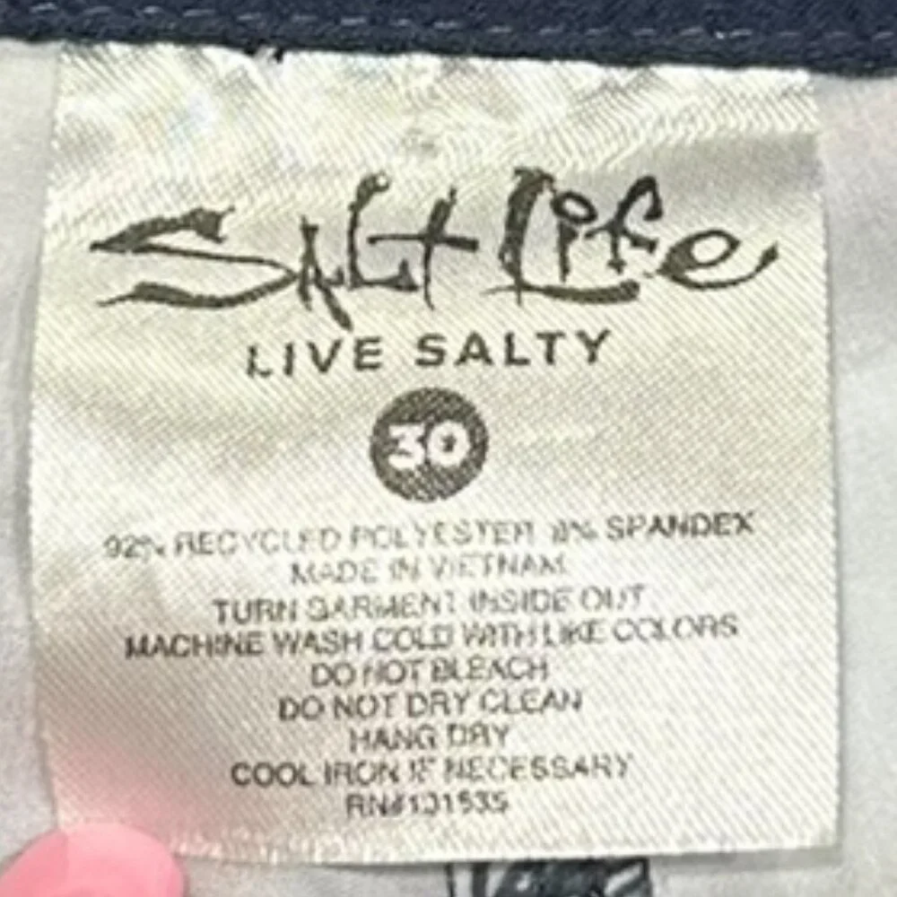 Salt Life SLX-QD Vapor Stretch Board Shorts Swim‎ Trunks Size 30  Summer Beach